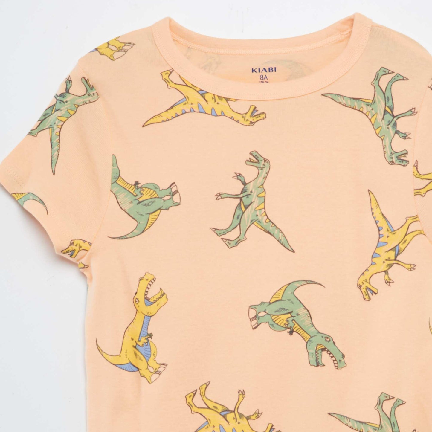 Ensemble pyjama court t-shirt + short avec imprimés - 2 pièces ORANGE