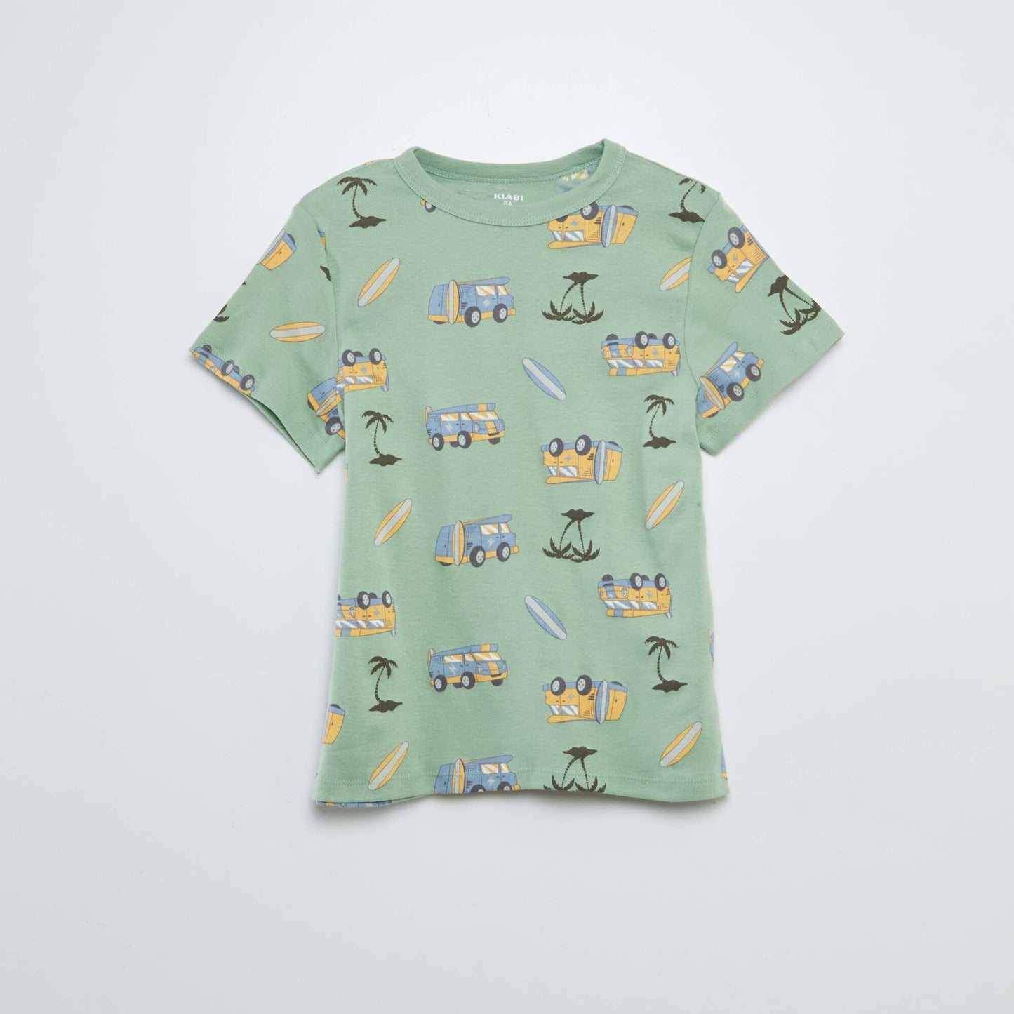Ensemble pyjama court t-shirt + short avec imprimés - 2 pièces VERT