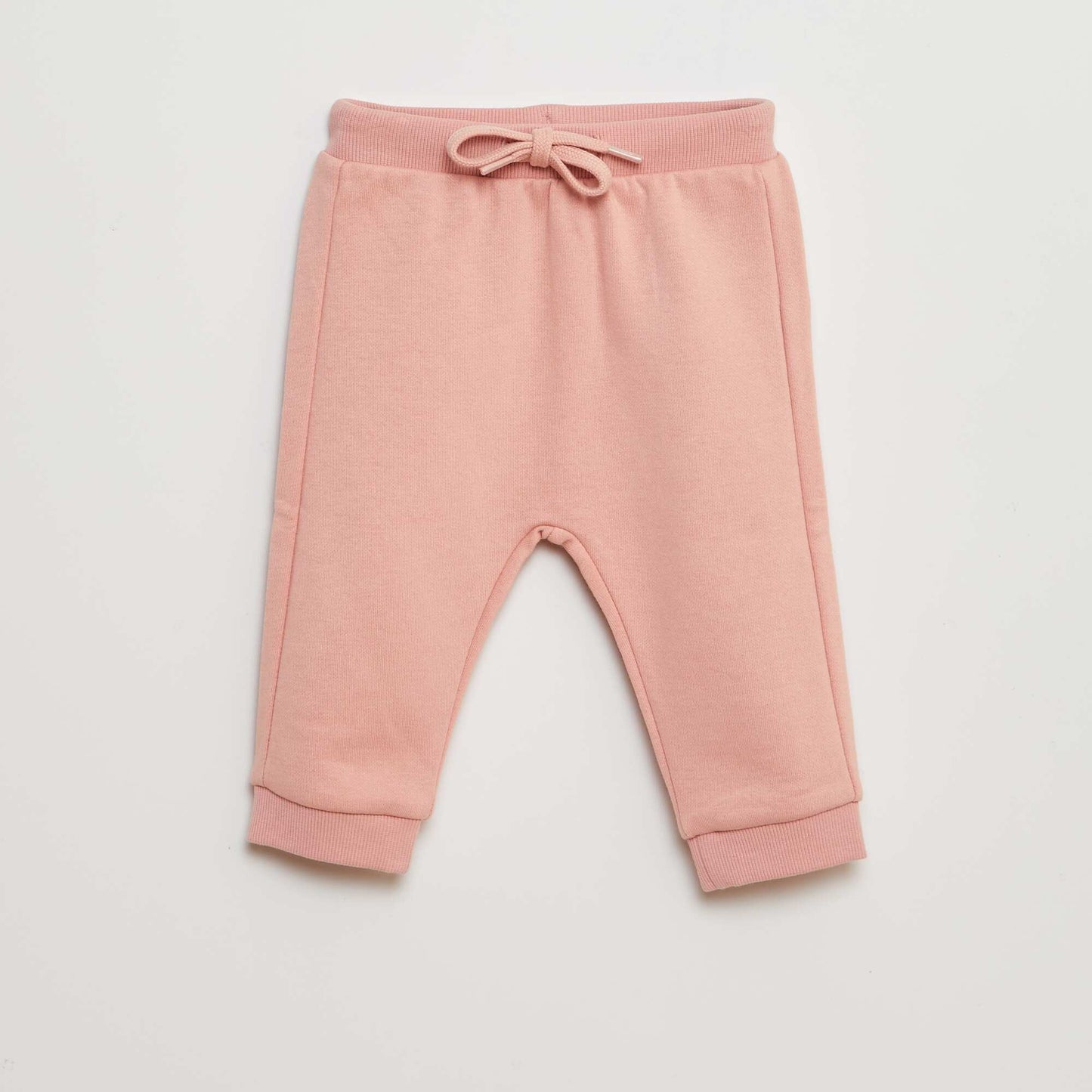 Ensemble jogging sweat + pantalon uni en molleton - 2 pièces ROSE