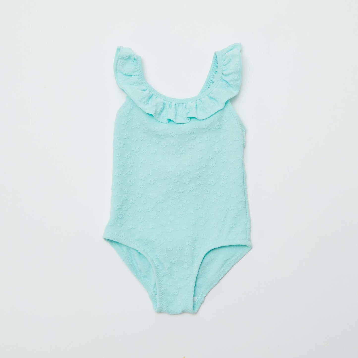 Maillot de bain volanté et brodé - 1 pièce BLEU
