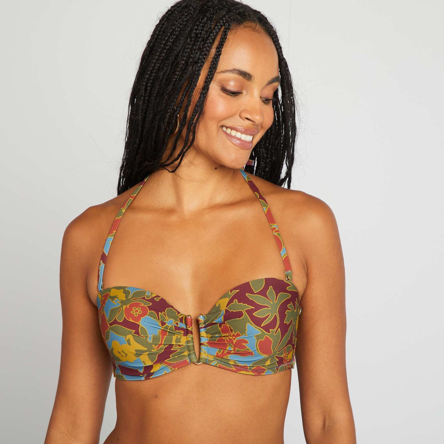 Soutien-gorge de bain fleuri à coques IMPRIMé FLEURI