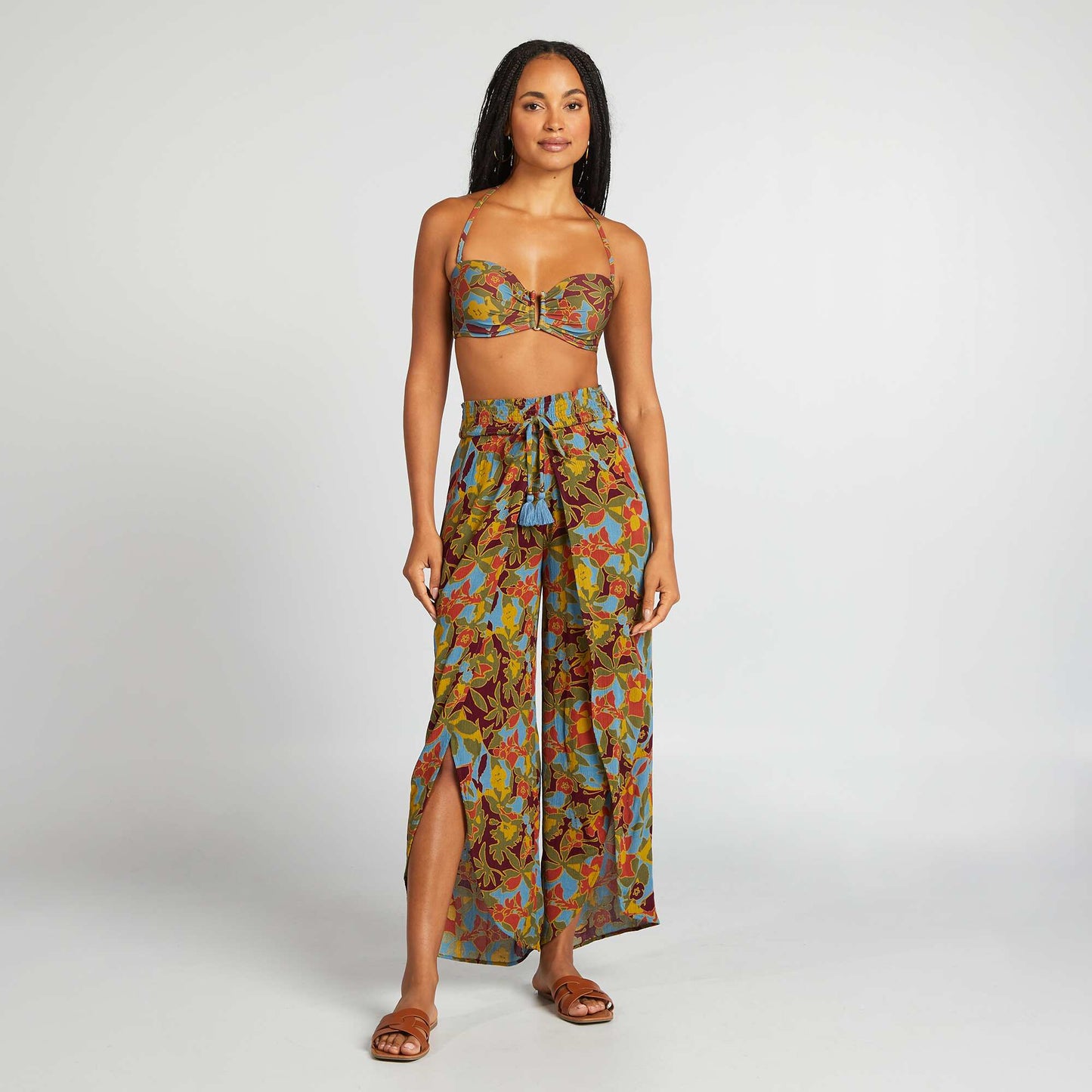 Soutien-gorge de bain fleuri à coques IMPRIMé FLEURI