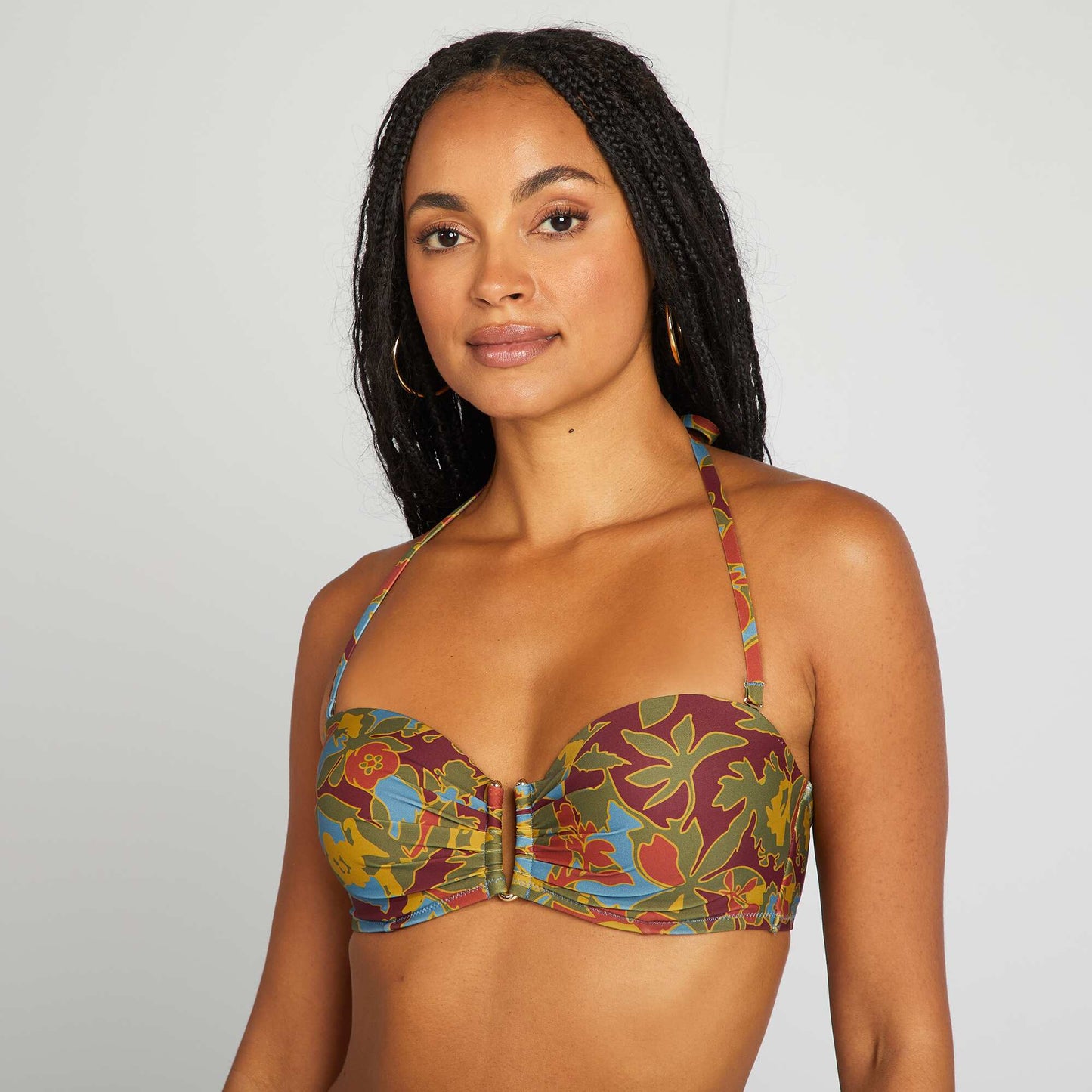 Soutien-gorge de bain fleuri à coques IMPRIMé FLEURI