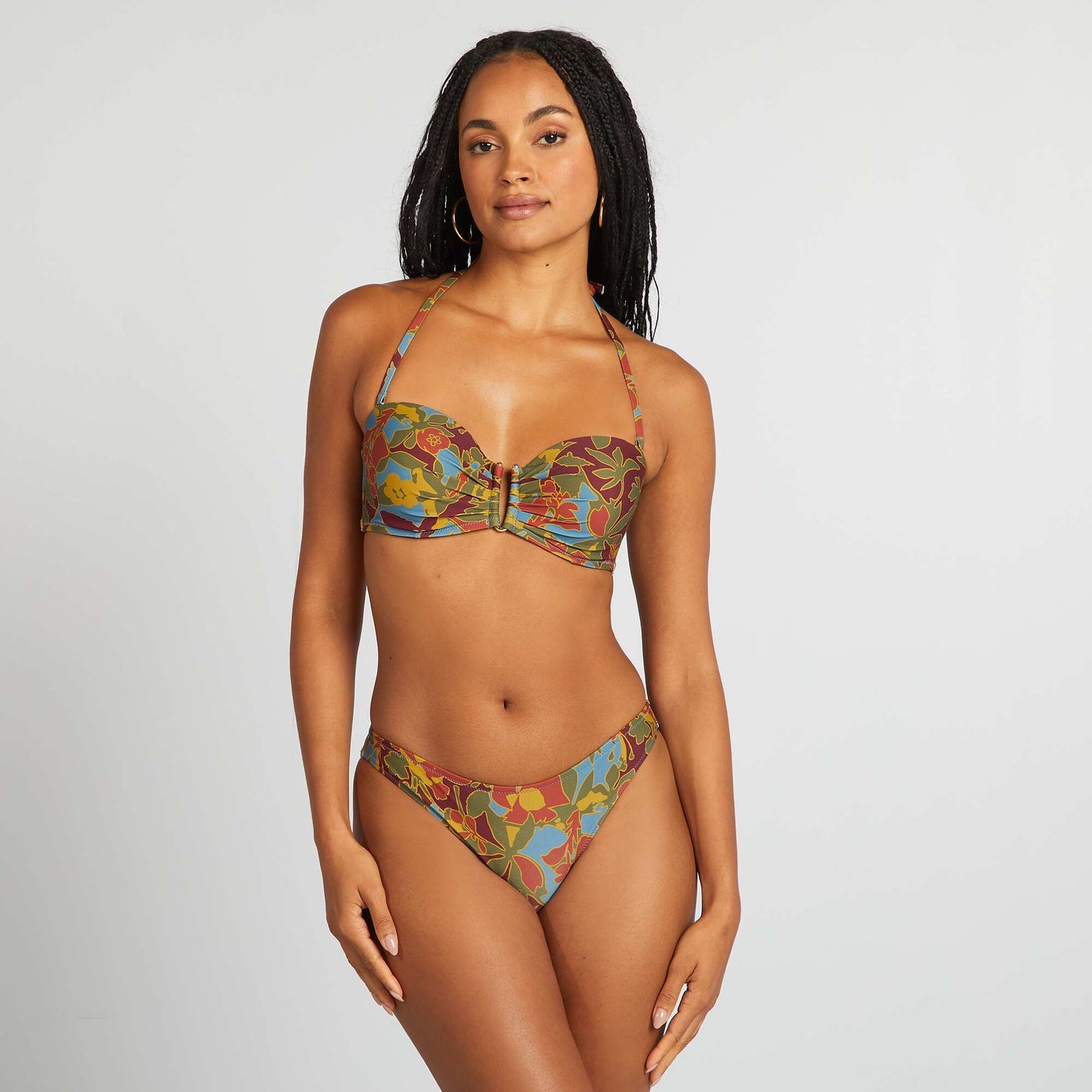 Soutien-gorge de bain fleuri à coques IMPRIMé FLEURI