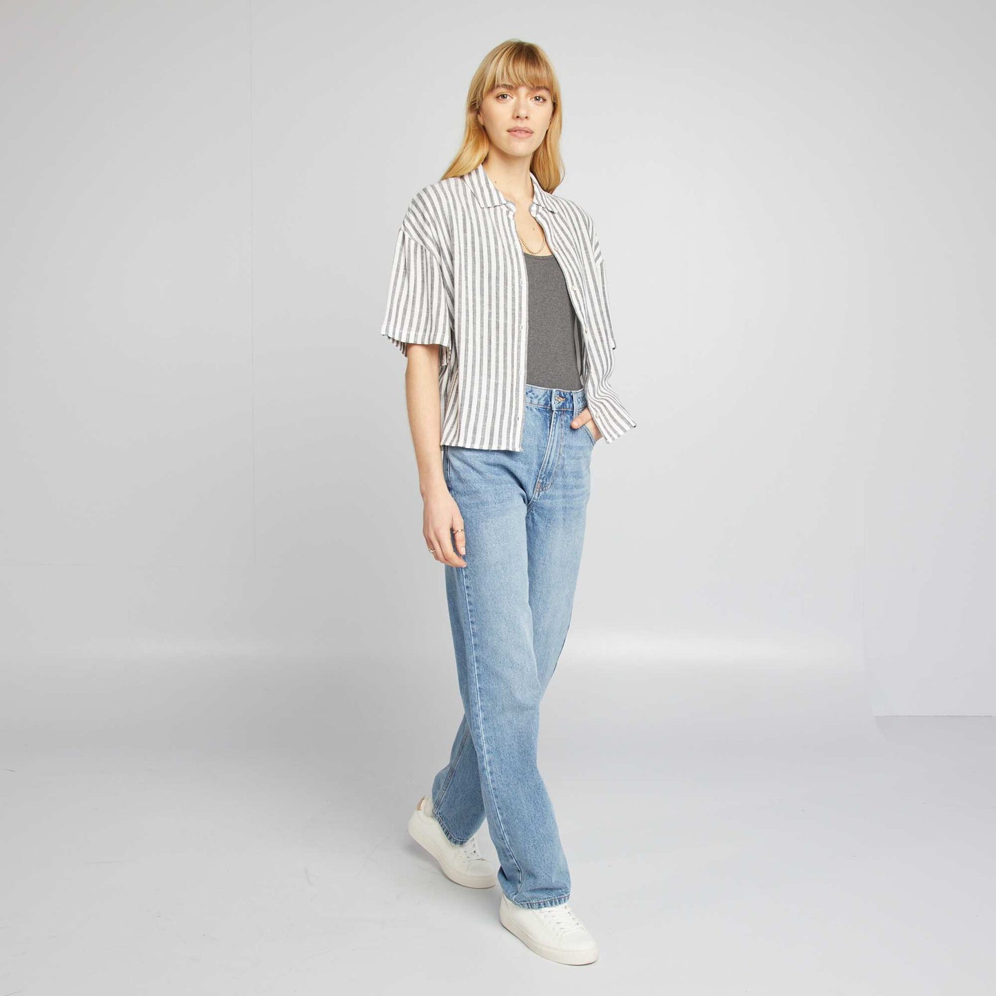 Jean regular / coupe droite BLEU