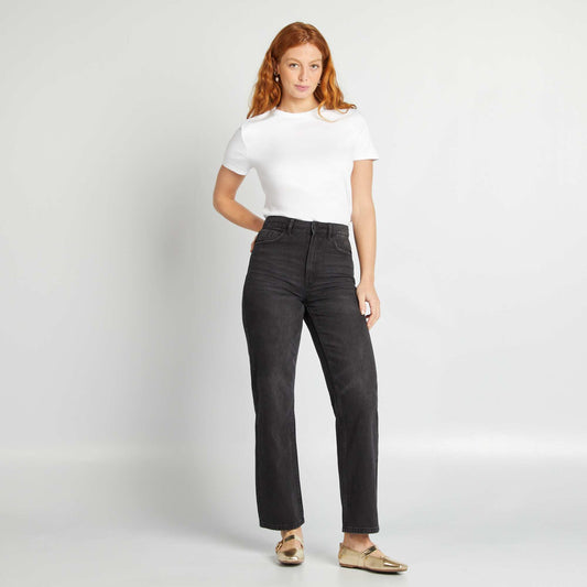 Jean regular / coupe droite Noir