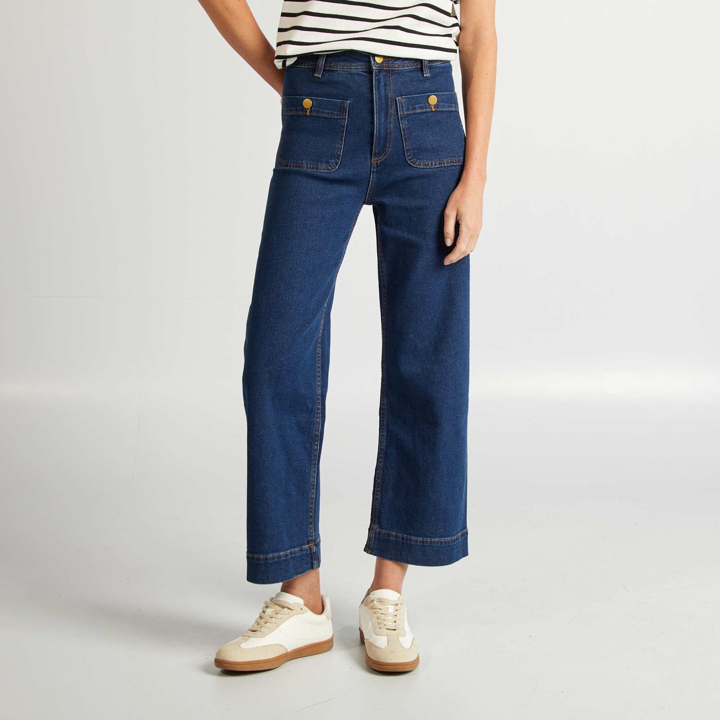 Pantalon wide leg cropped BLEU BRUT
