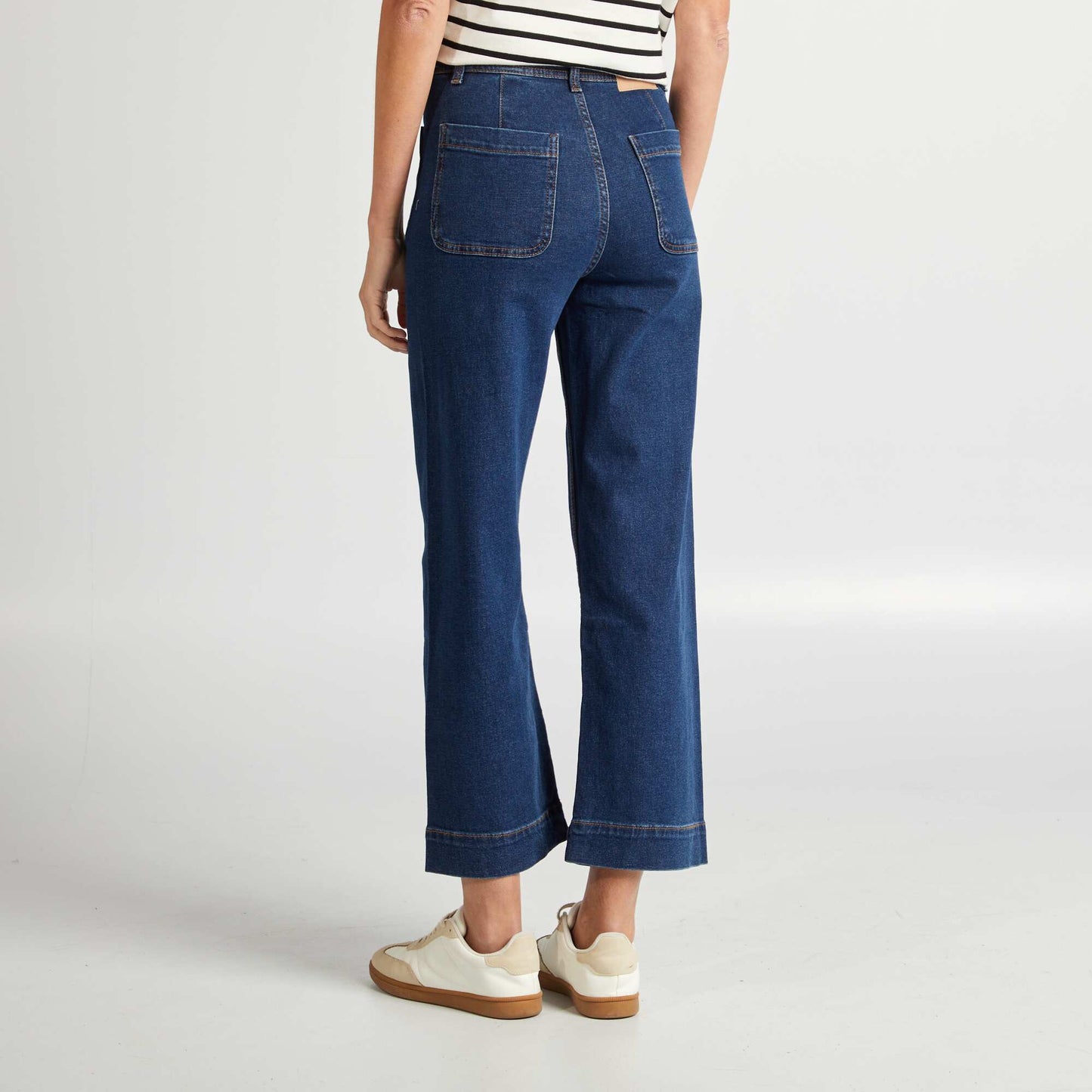 Pantalon wide leg cropped BLEU BRUT