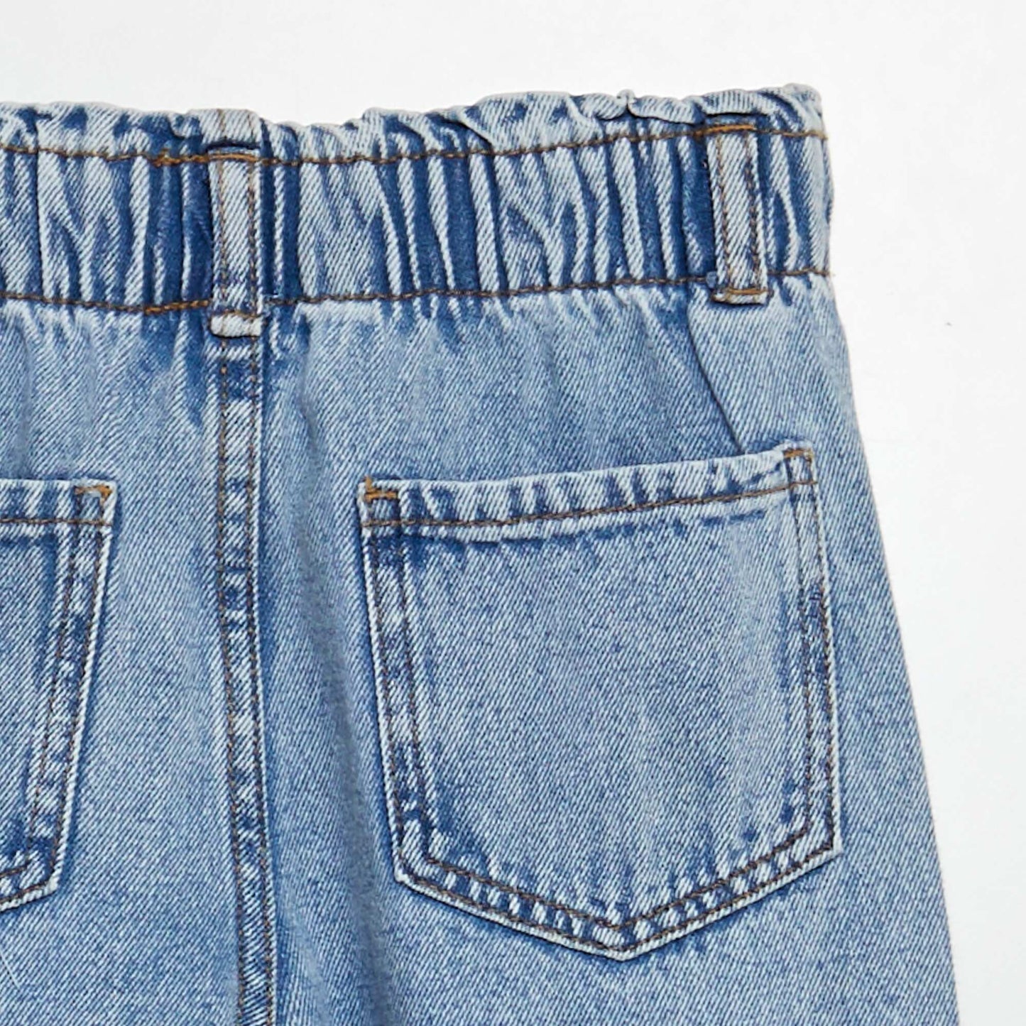 Jean large taille élastique BLEU