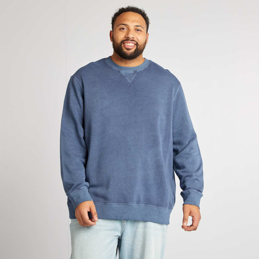 Sweat uni léger Bleu