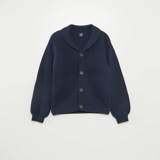Gilet en maille tricot BLEU