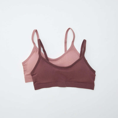 Lot de 2 brassières côtelés ROSE