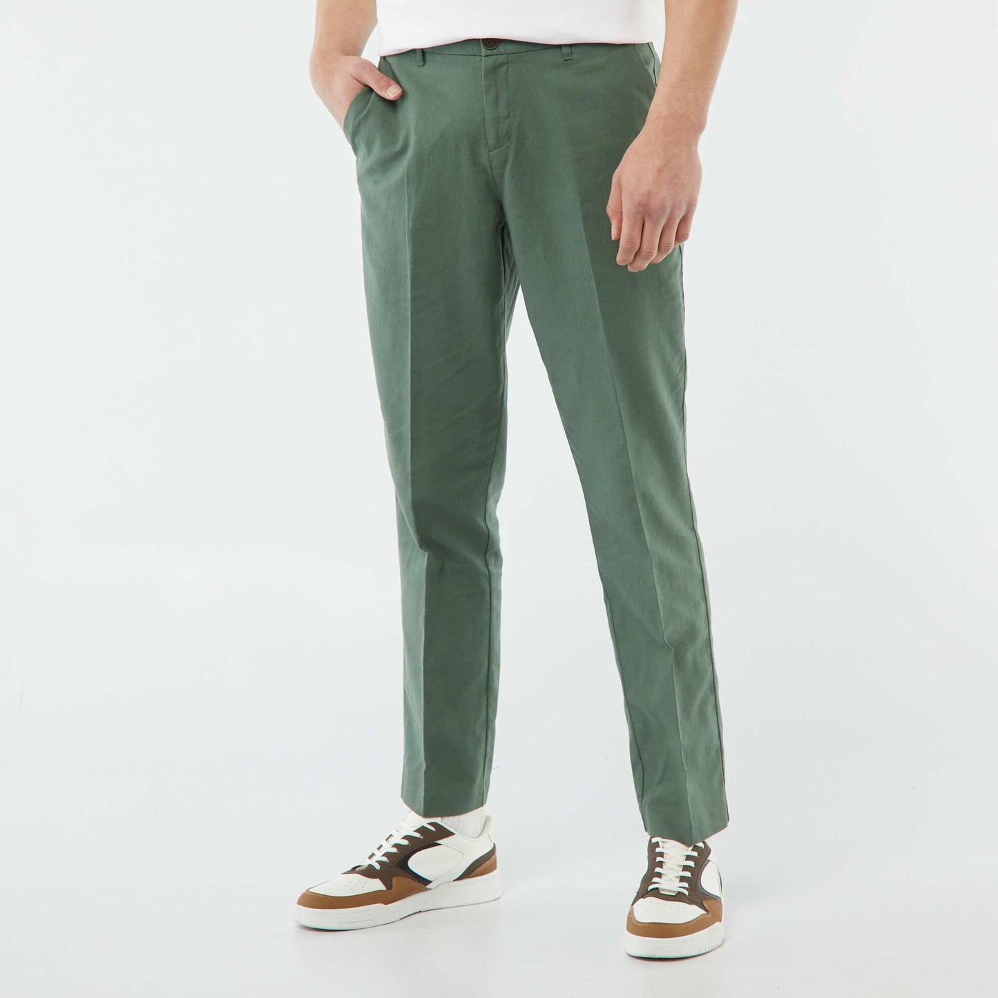Pantalon de costume slim VERT