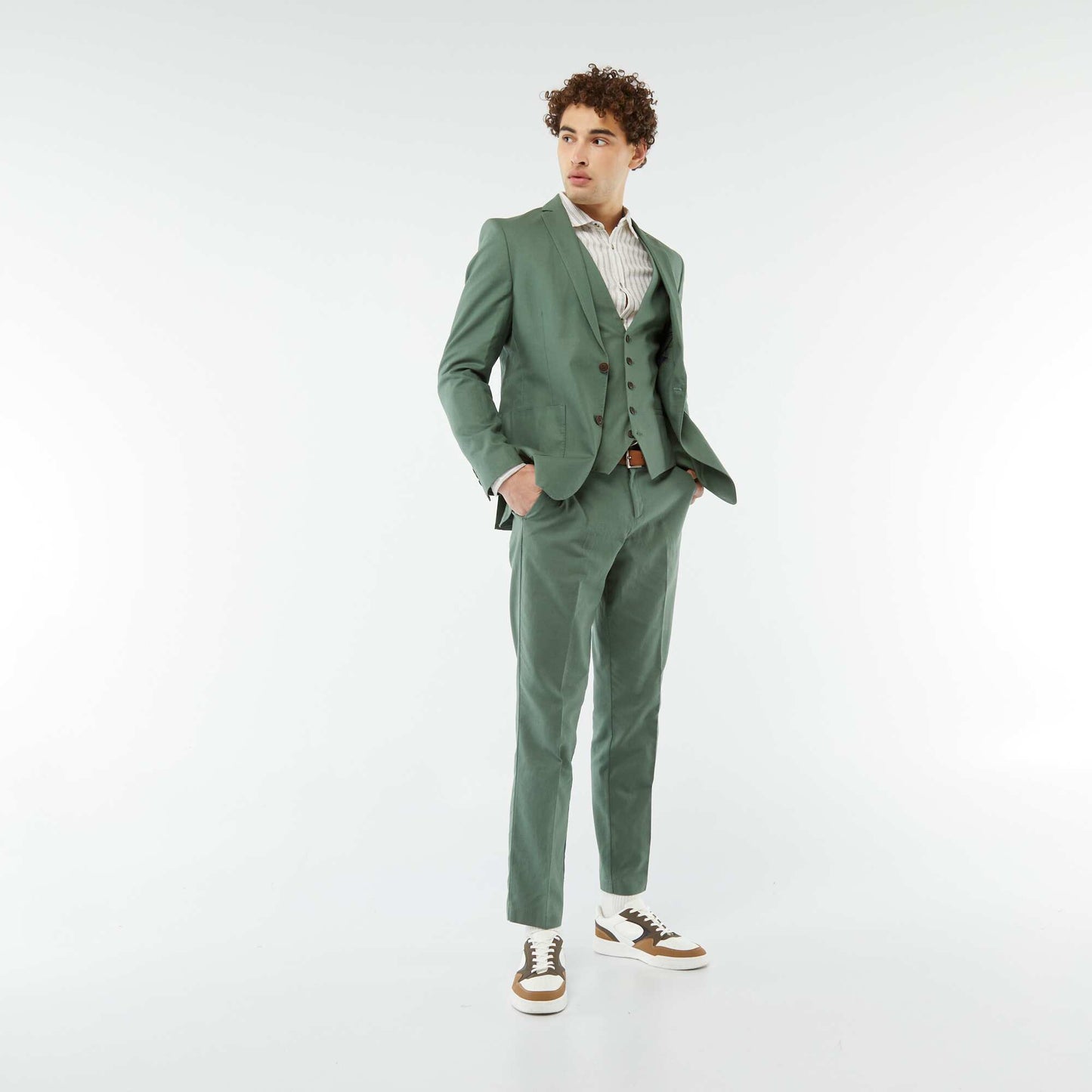 Pantalon de costume slim VERT
