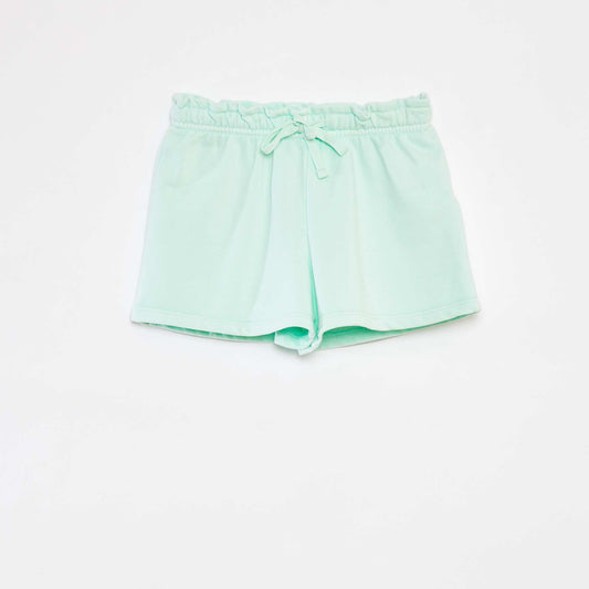 Short en molleton uni VERT