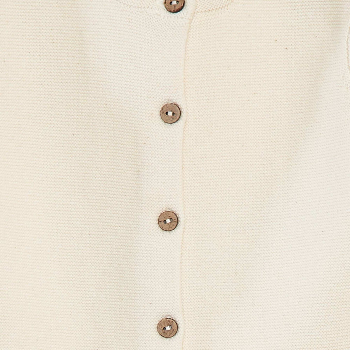 Gilet en tricot avec ouverture boutonnée BLANC