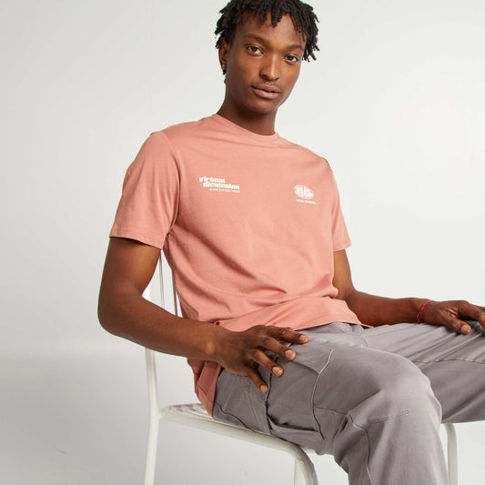 T-shirt à col rond imprimé TERRACOTTA