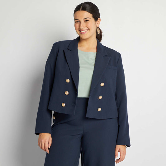 Veste de costume cropped Marine