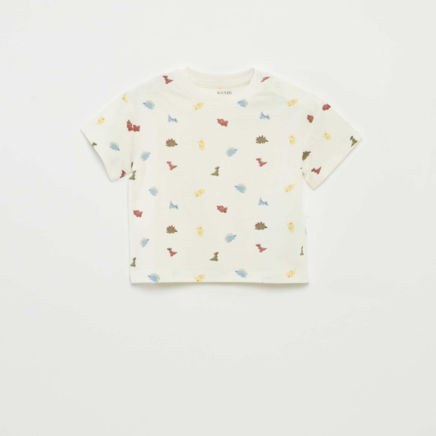 Lot de 2 t-shirts à manches courtes et col rond BLANC