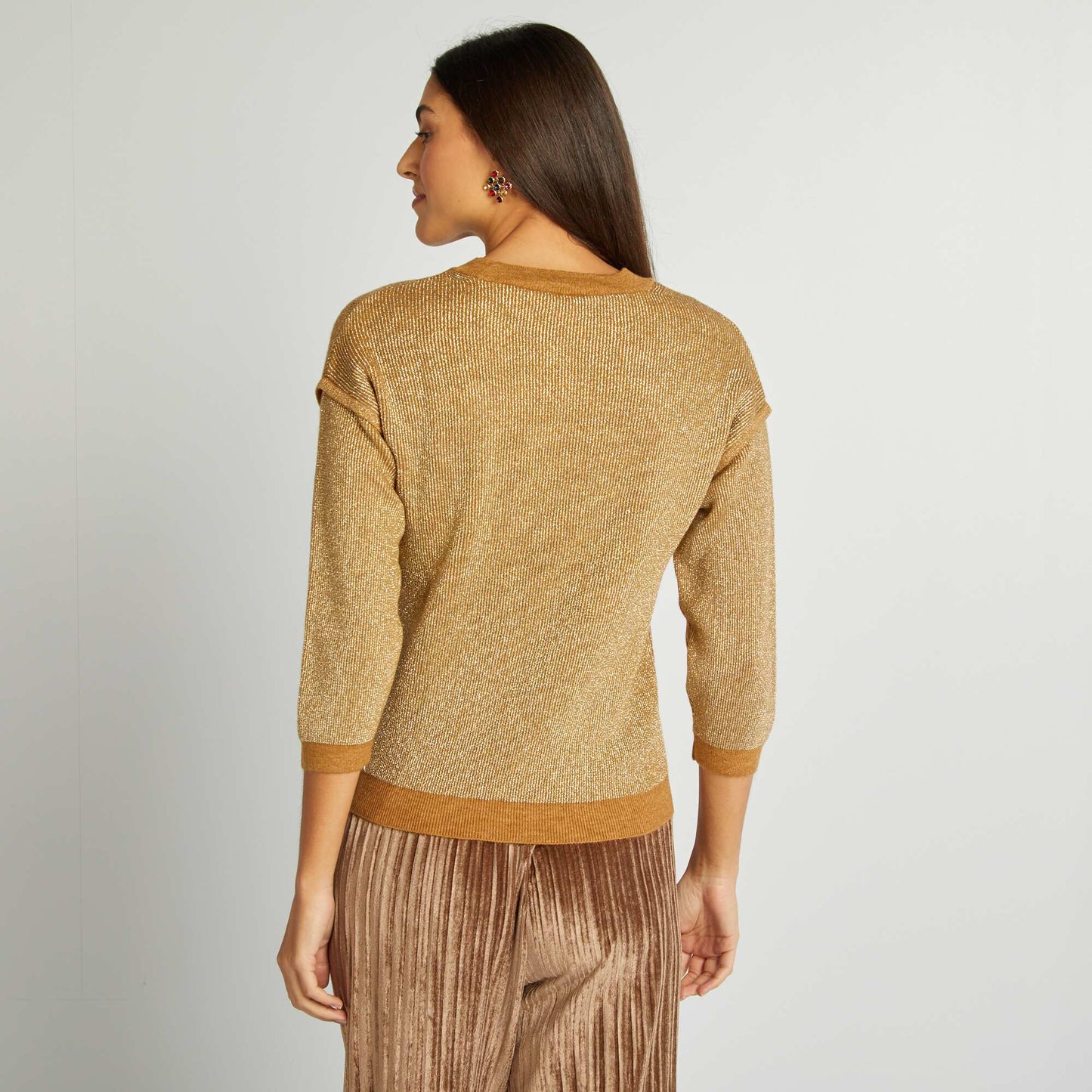 Pull en lurex doré Doré