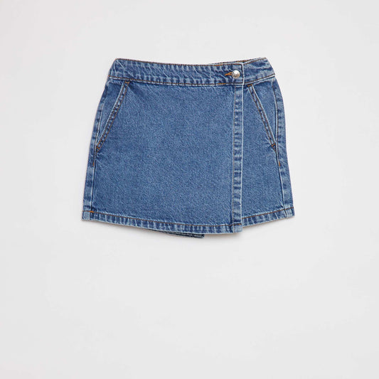 Jupe short en denim BLEU