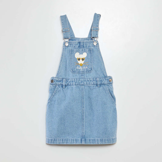 Robe salopette avec poche - Grafik Edition BLANC