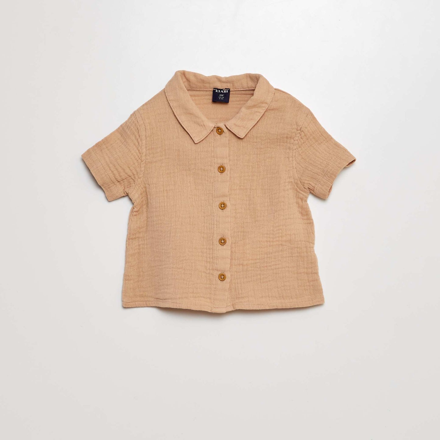 Ensemble chemise + short en gaze de coton - 2 pièces BEIGE