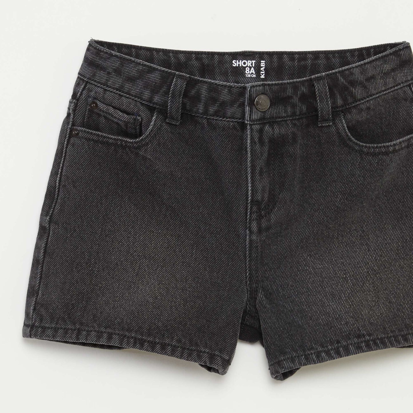 Short en jean NOIR