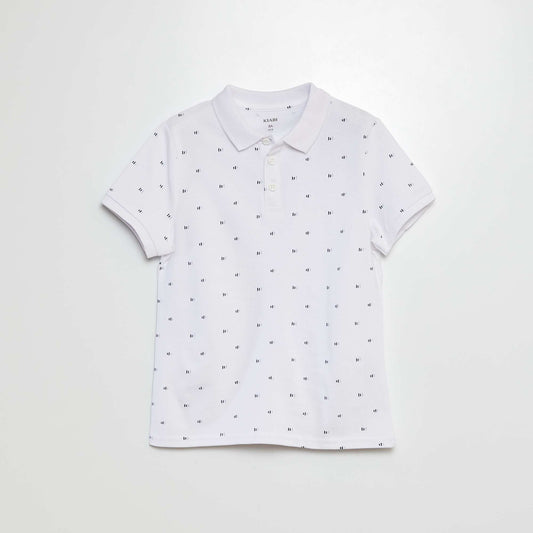 Polo en maille piquée BLANC