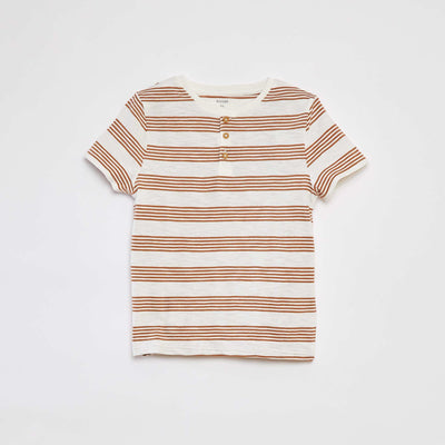 Polo à col tunisien MARRON