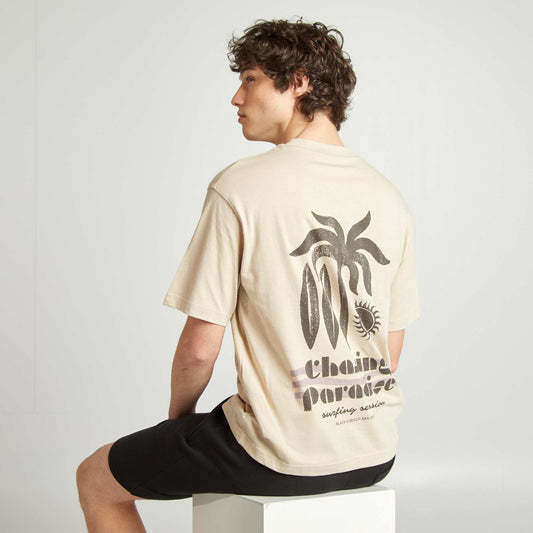 T-shirt imprimé BEIGE