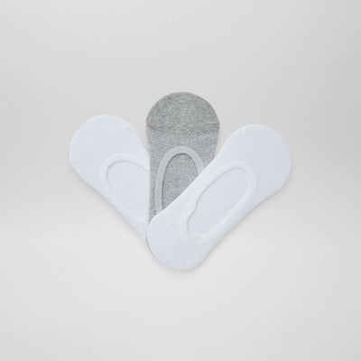 Lot de 3 paires de chaussettes invisibles BLANC