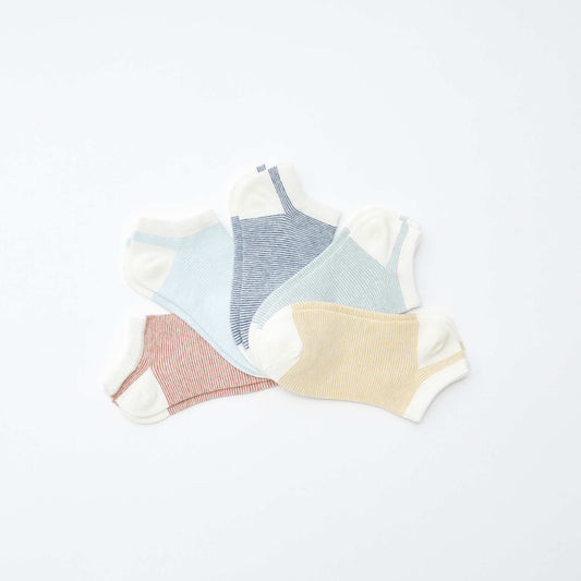 Lot de chaussettes invisibles imprimées ORANGE