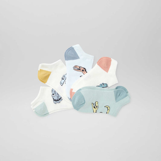 Lot de chaussettes invisibles imprimées VERT