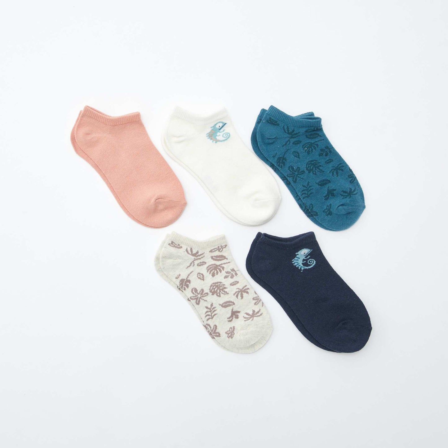 Lot de chaussettes invisibles imprimées GRIS
