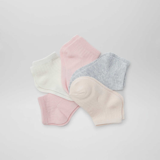 Lot de 5 paires de chaussettes invisibles ROSE