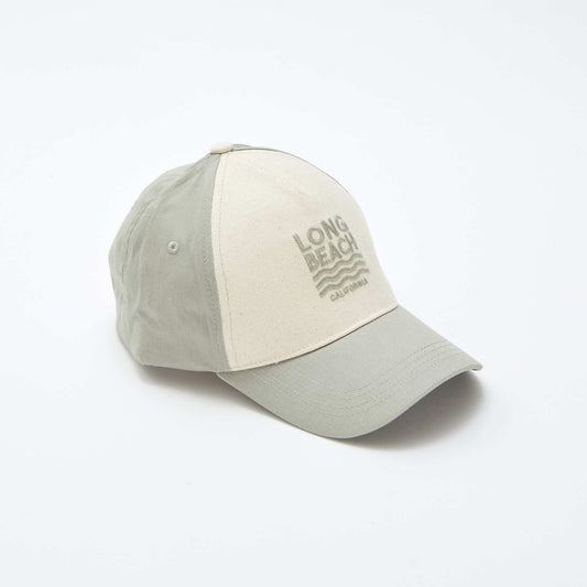 Casquette en toile avec broderies VERT