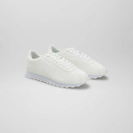 Baskets basses style rétro BLANC