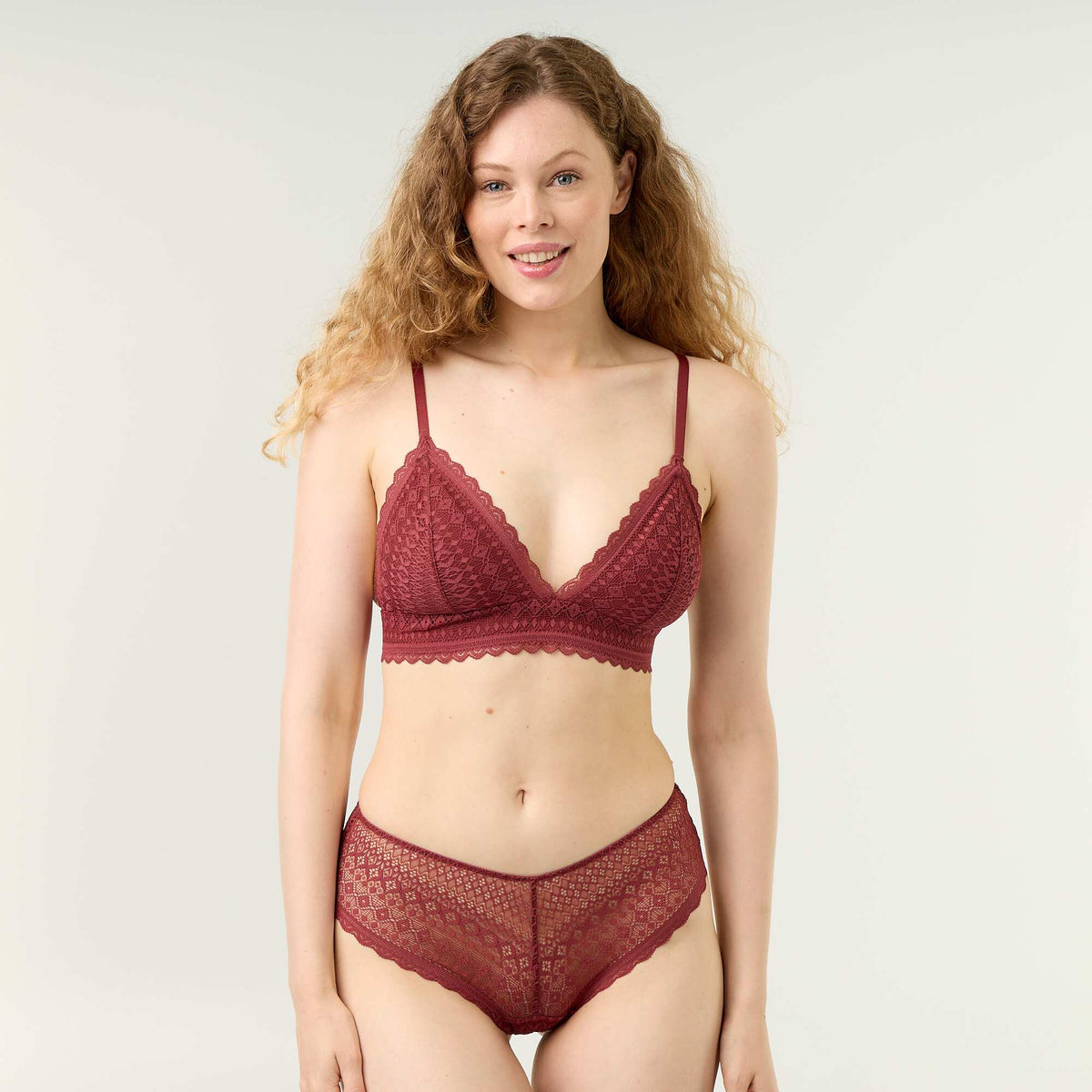 Shorty en dentelle BORDEAUX