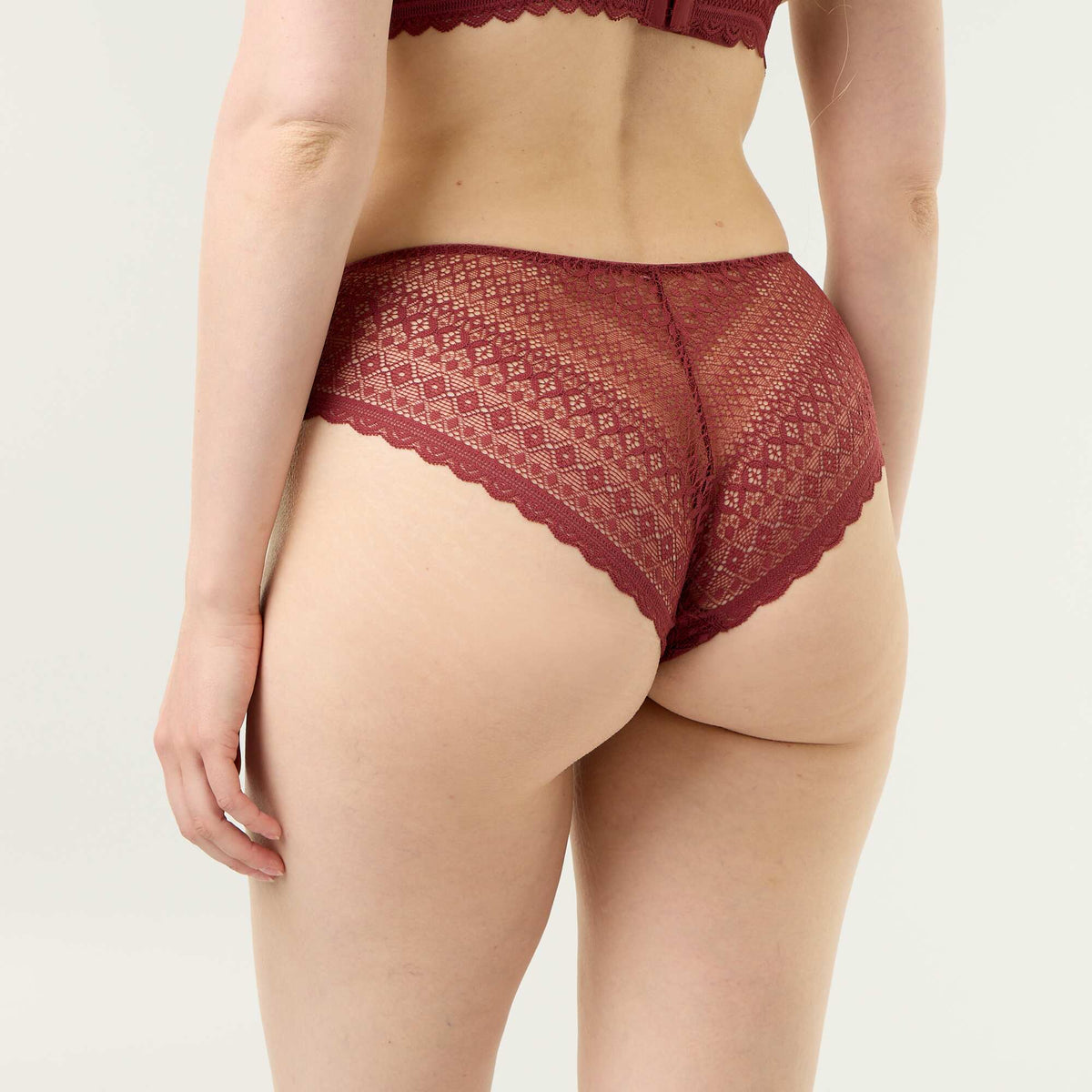 Shorty en dentelle BORDEAUX