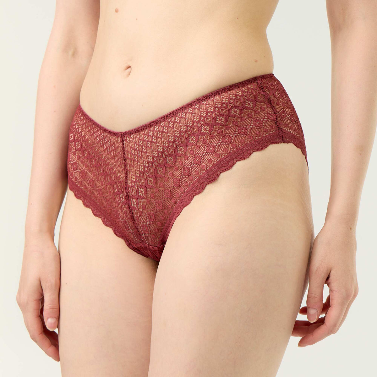 Shorty en dentelle BORDEAUX