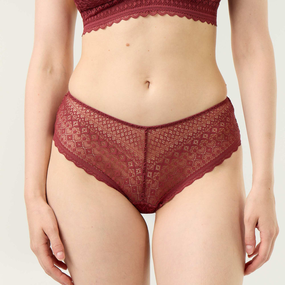 Shorty en dentelle BORDEAUX