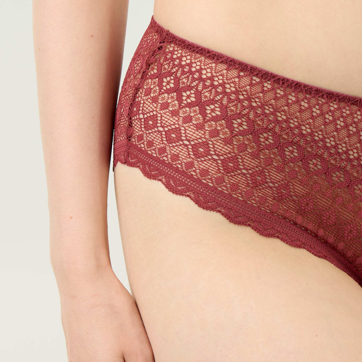 Shorty en dentelle BORDEAUX
