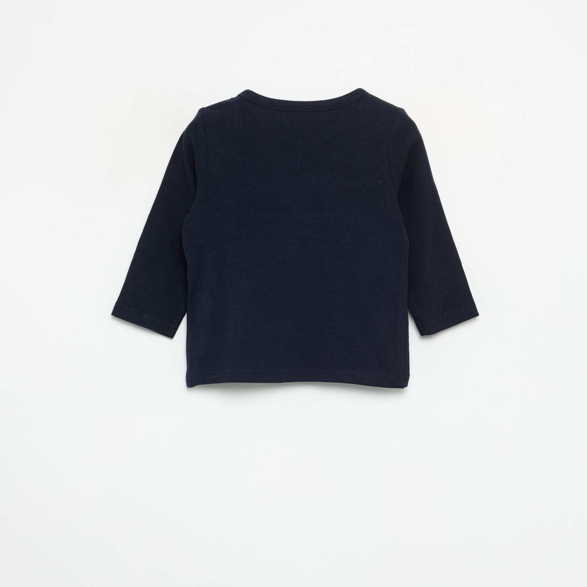 T-shirt imprimé à manches longues BLEU