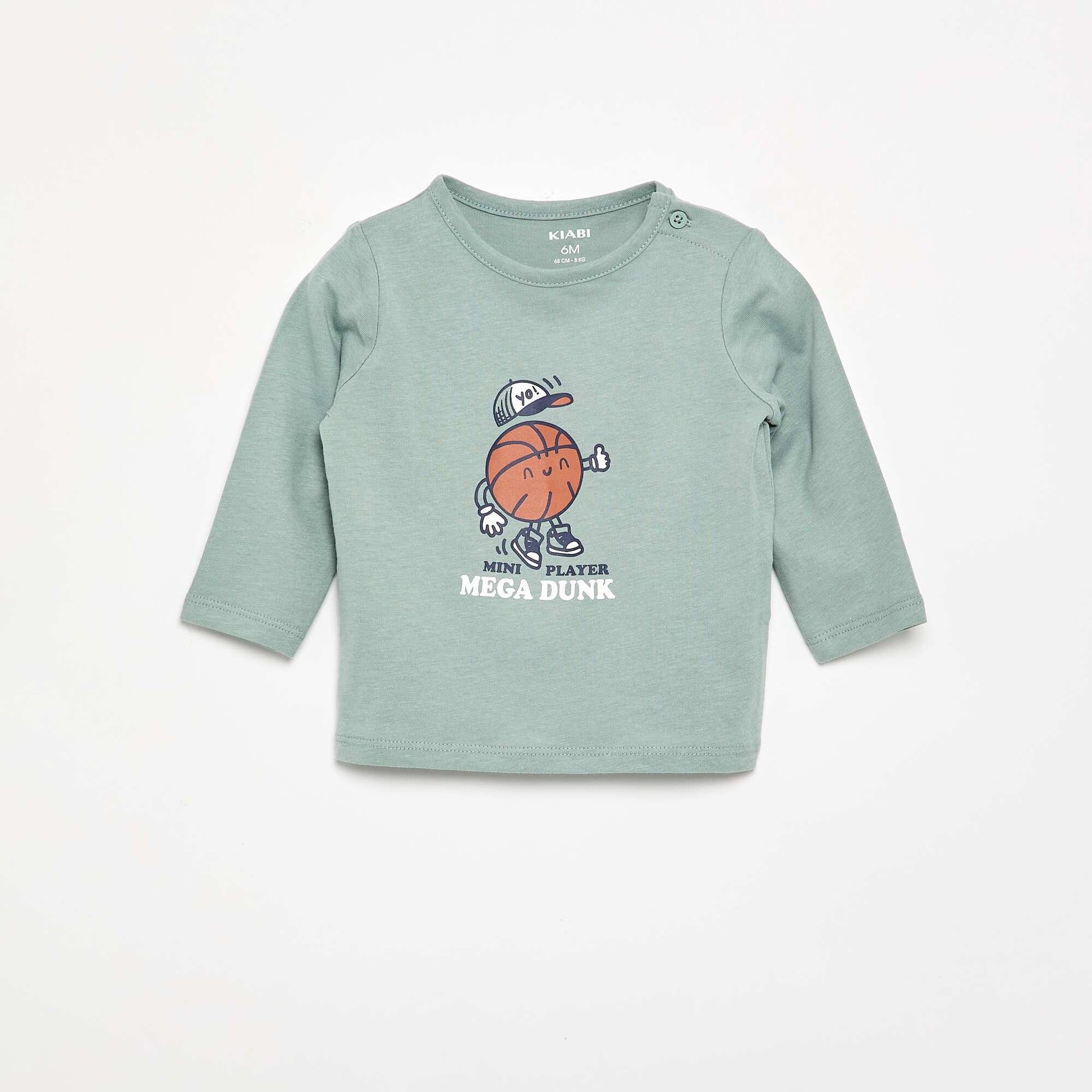 T-shirt à manches longues avec animation BLEU