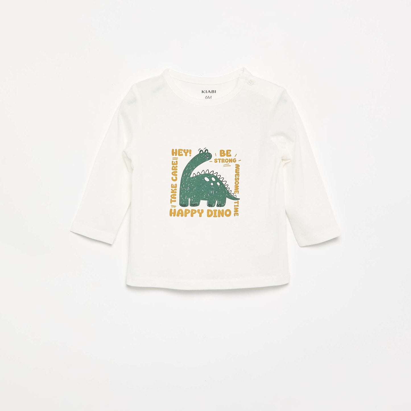 T-shirt à manches longues avec animation BLANC