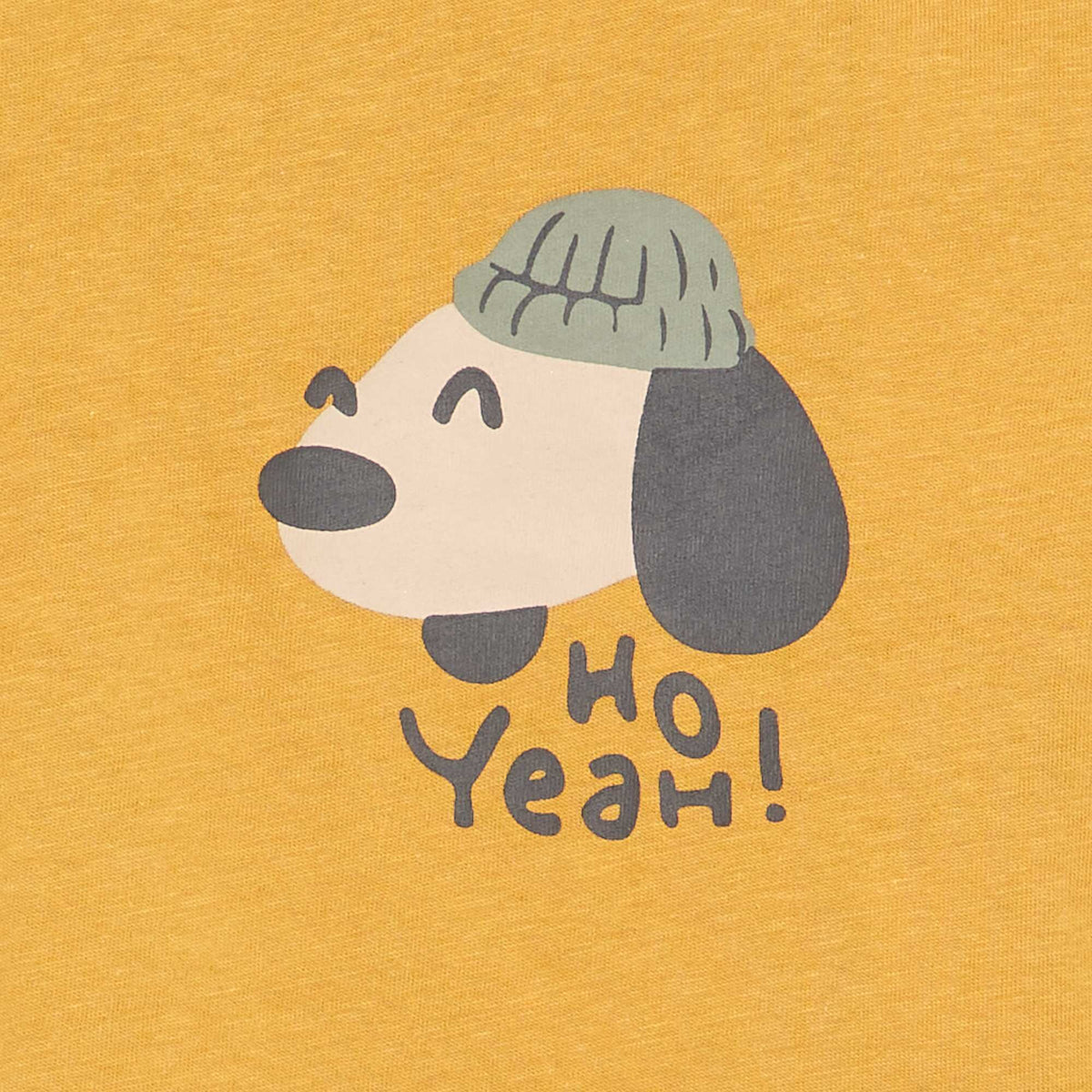 T-shirt à manches longues avec animation JAUNE