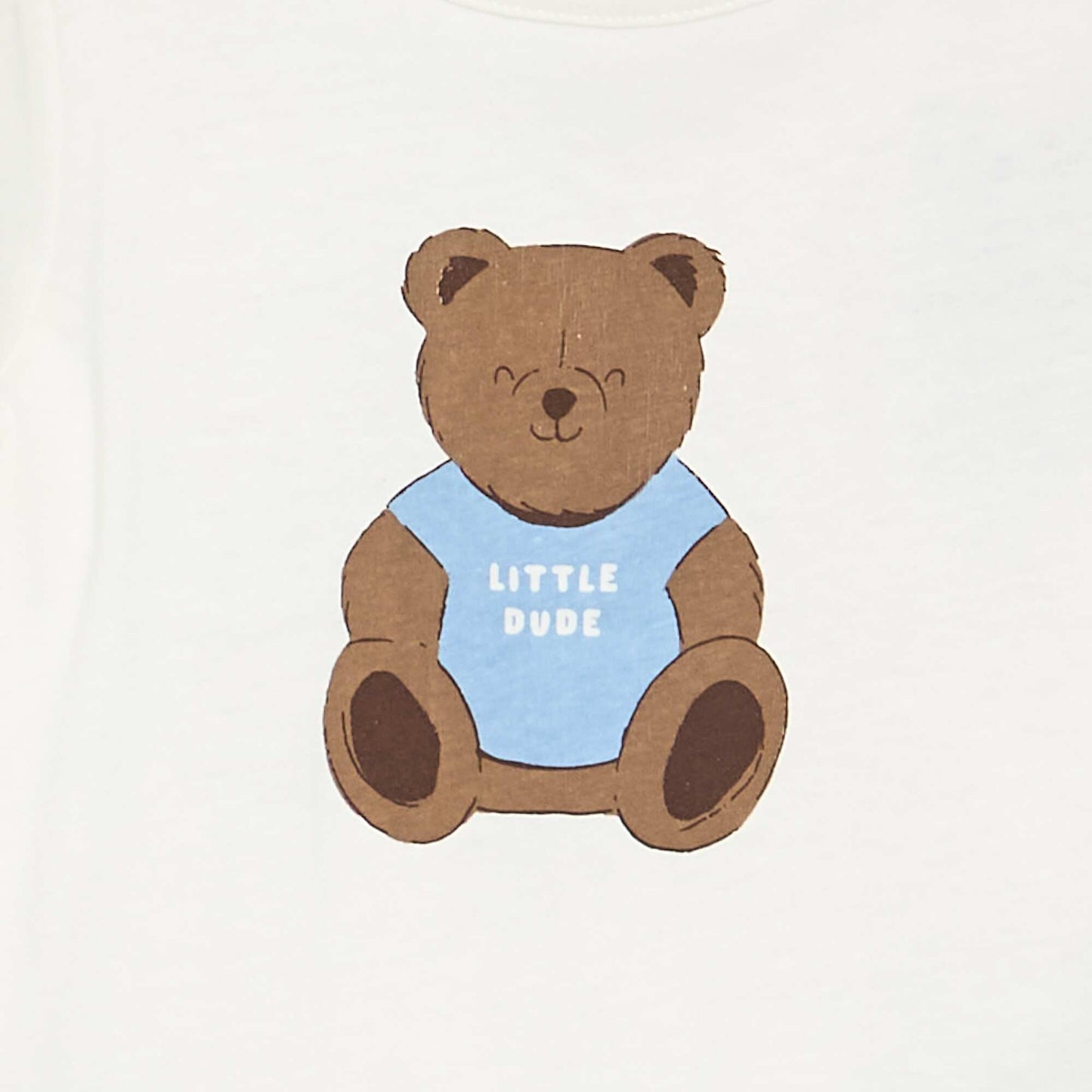 T-shirt à manches longues avec animation BLANC