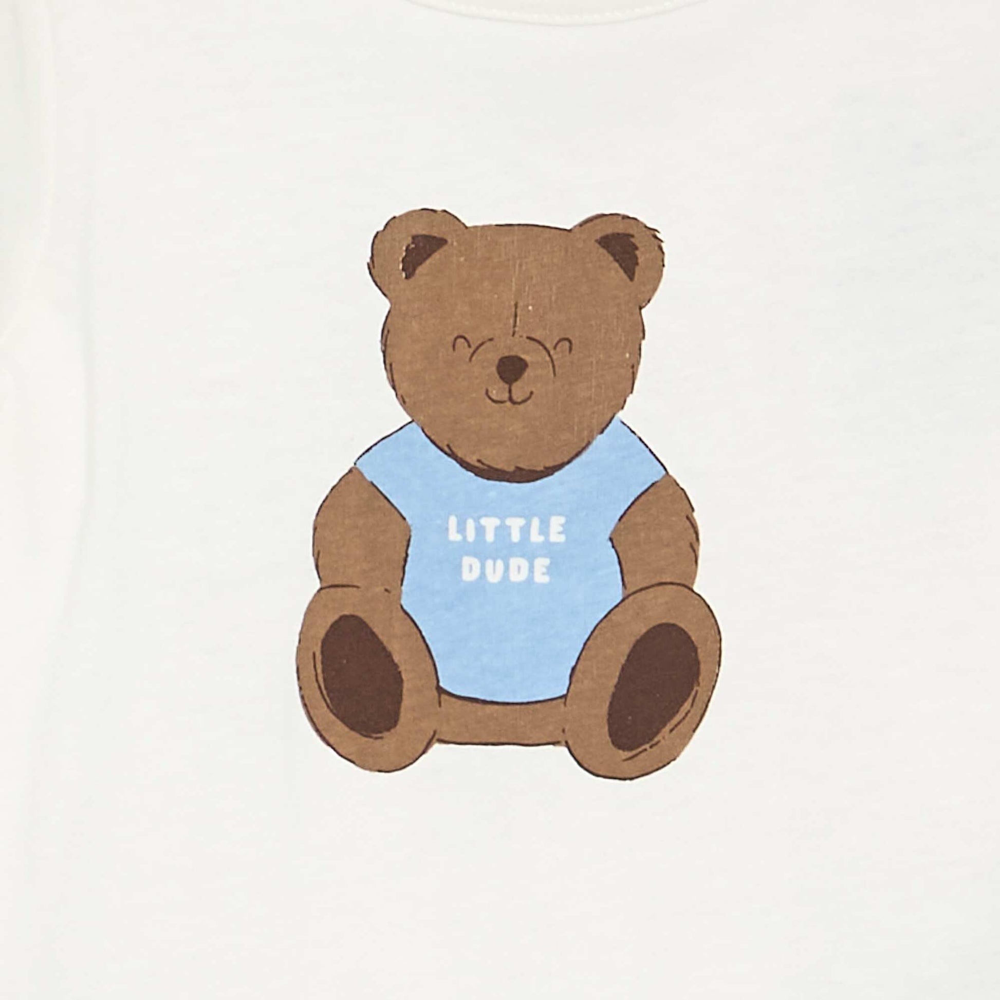 T-shirt à manches longues avec animation BLANC
