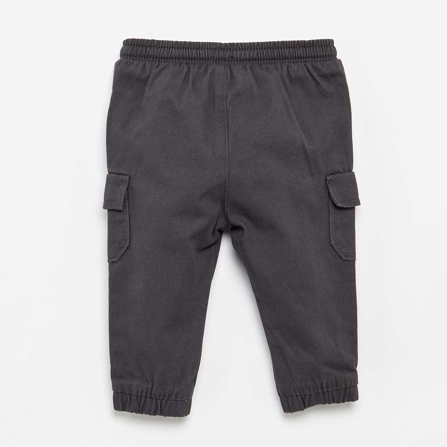Pantalon jogger en twill avec poches à rabat NOIR